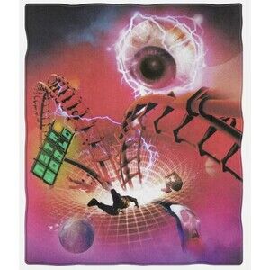 NEW Travis Scott Astroworld Festival Rollercoaster Polar Fleece Throw Blanket